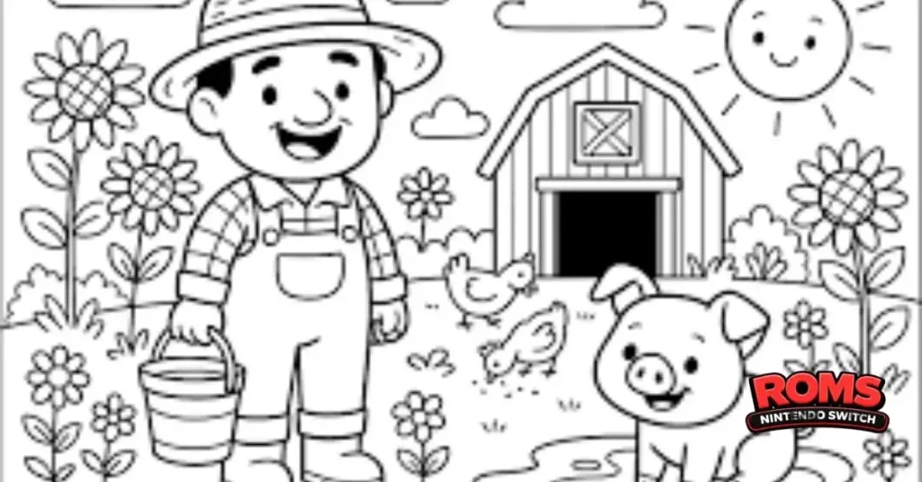KIDS FARM COLOURING
